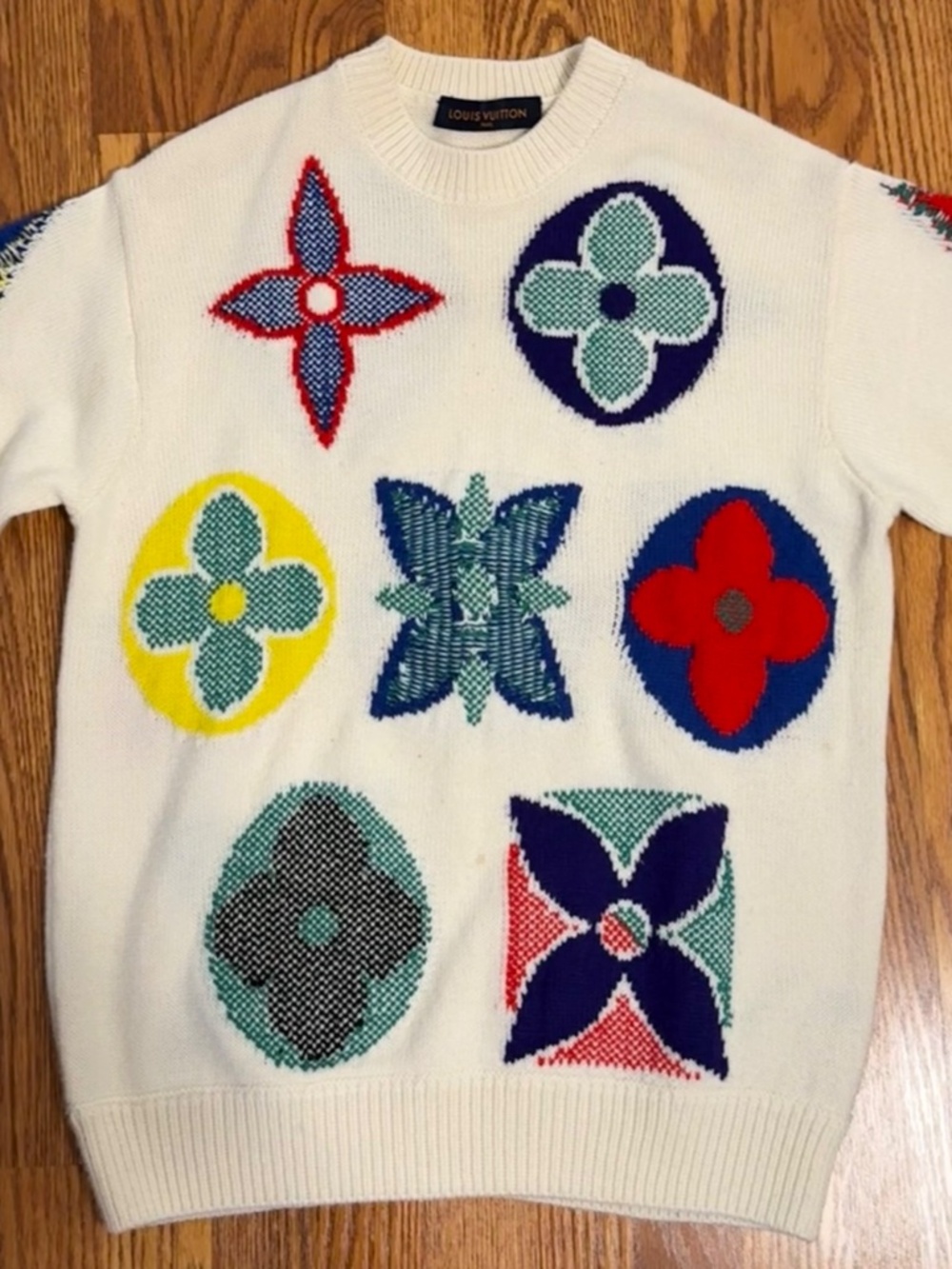 Louis Vuitton Virgil Abloh 20AW multicolor monogram knit sweater